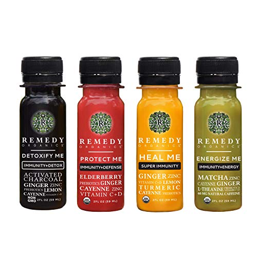 Remedy Organics Immunity Plus Shot, Variety 24-Pack | Boost Ener