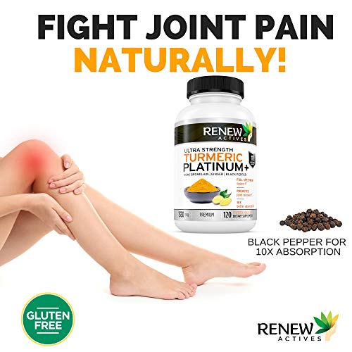 Renew Actives Turmeric Curcumin Supplement: Extra Strength Turme