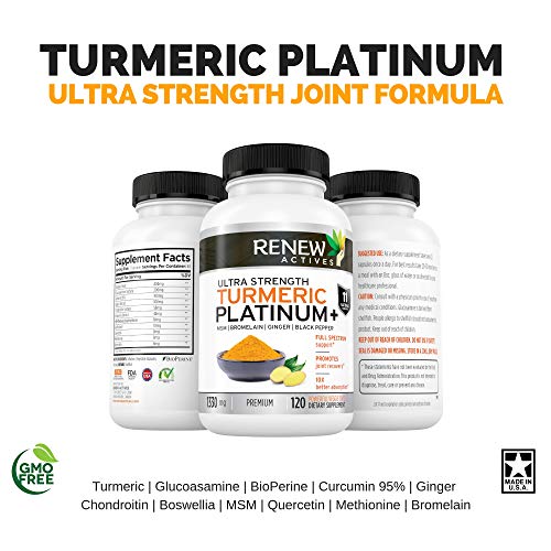 Renew Actives Turmeric Curcumin Supplement: Extra Strength Turme