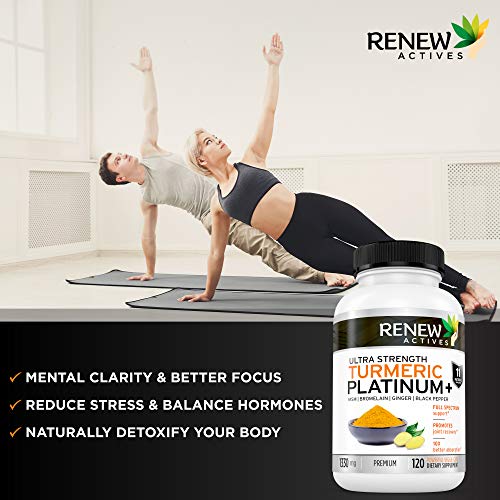 Renew Actives Turmeric Curcumin Supplement: Extra Strength Turme