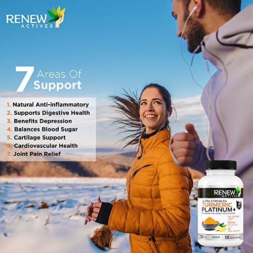 Renew Actives Turmeric Curcumin Supplement: Extra Strength Turme