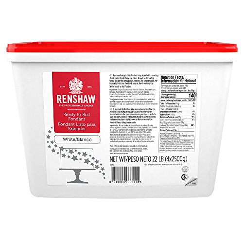 Ready To Roll Fondant Icing White 22Lb Pail By Renshaw