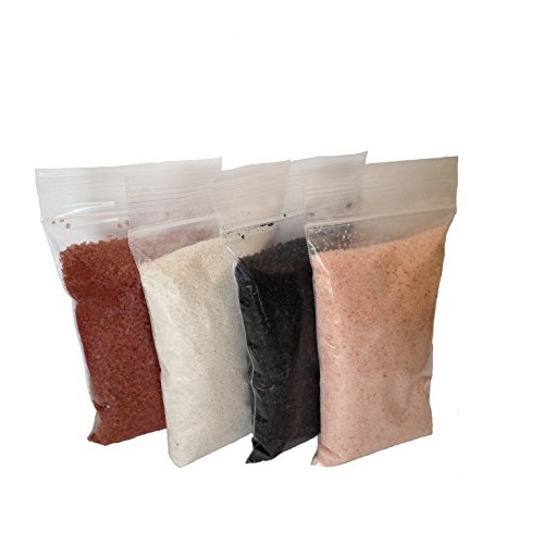 Gourmet Sea Salt Sampler: 4 X 6Oz. Packages, Pink Himalayan, Fre