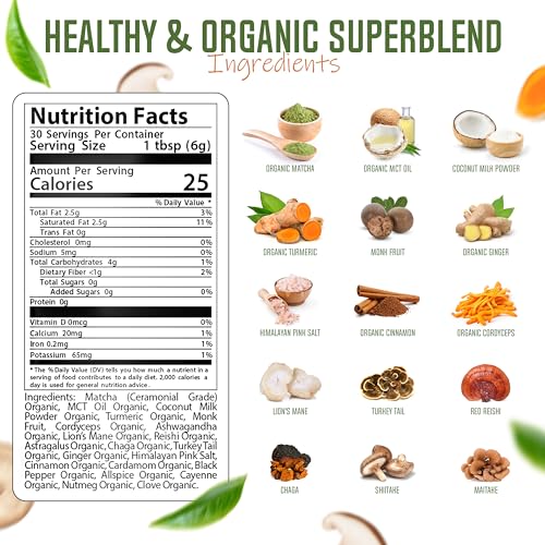 ReviTEAlize Organic Matcha Mushroom Powder - Organic Ceremonial ...