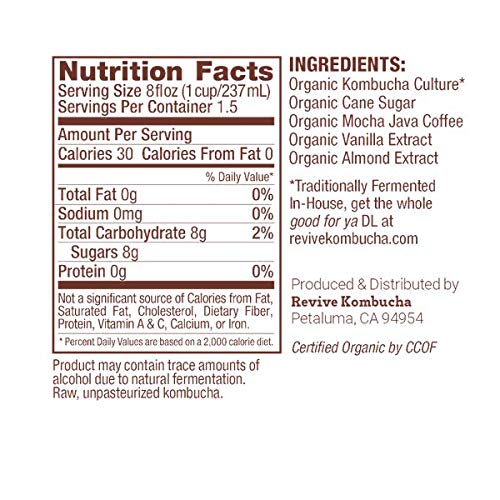 Revive Kombucha Mocha Java Coffee, 12-Pack