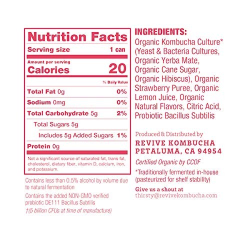 Revive Organic Kombucha Variety Pack - No Refrigeration Required