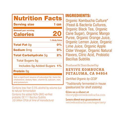 Revive Organic Kombucha Variety Pack - No Refrigeration Required