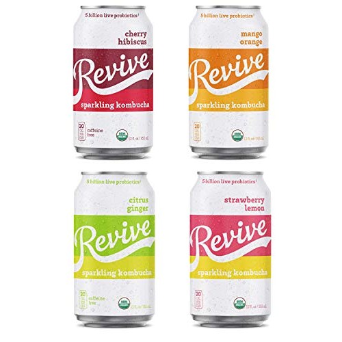 Revive Organic Kombucha Variety Pack - No Refrigeration Required