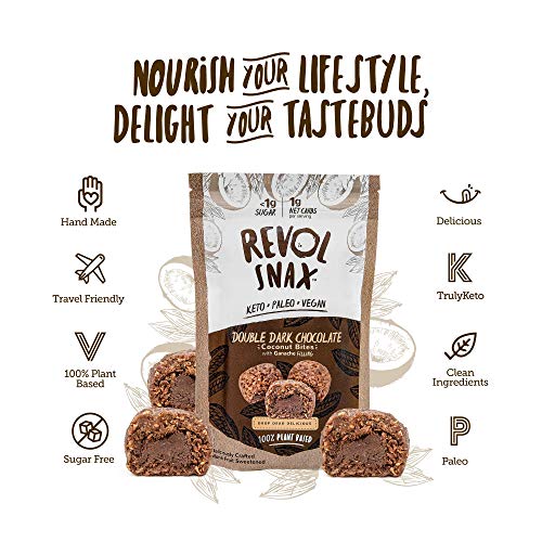 Revol Snax Coconut Bites, Keto Snacks - Low Carb High Fat,