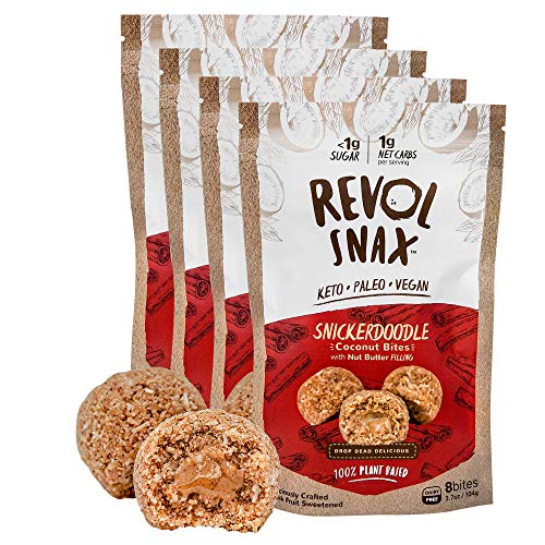 Revol Snax Coconut Bites, Keto Snacks - Low Carb High Fat,