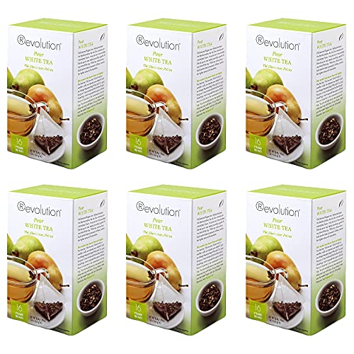 Revolution Tea White Pear Tea, 16-Count Teabags Pack Of 6