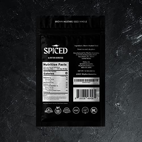 SPICED Brown Mustard Seed, 12 Oz of Whole Brown Mustard Seed in ...