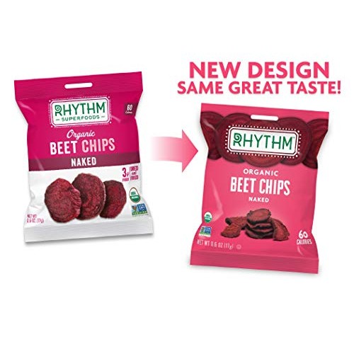 Rhythm Superfoods Beet Chips, Naked, Organic And Non-Gmo, 0.6 Oz