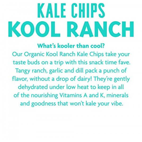 Rhythm Superfoods Kale Chips, Kool Ranch, Organic and Non-GMO, 0...