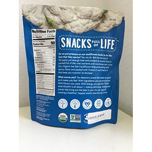Rhythm Organic Cauliflower Bites - Sea Salt 5.75 Oz.