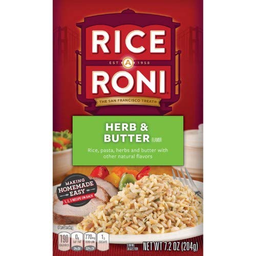Rice A Roni, Herb And Butter Flavored Rice, 6Oz Box Pack Of 6
