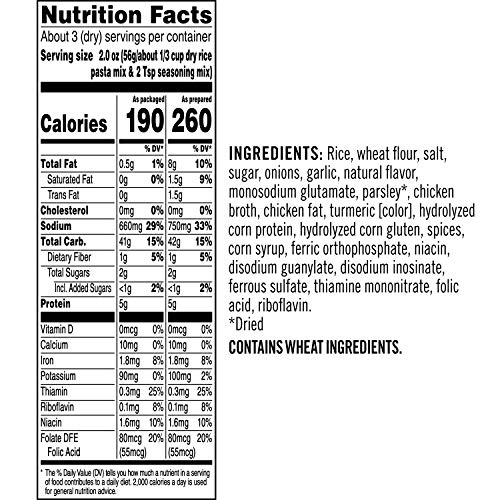 Rice-A-Roni Chicken &Amp; Garlic, 5.9-Ounce Boxes Pack Of 12