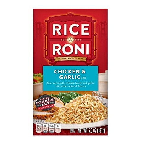 Rice A Roni Chicken &Amp; Garlic Rice &Amp; Vermicelli Mix, 5.9 Oz