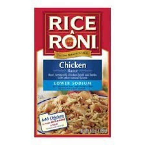 Rice A Roni, Lower Sodium Chicken Flavored Rice, 6.9Oz Box Pack