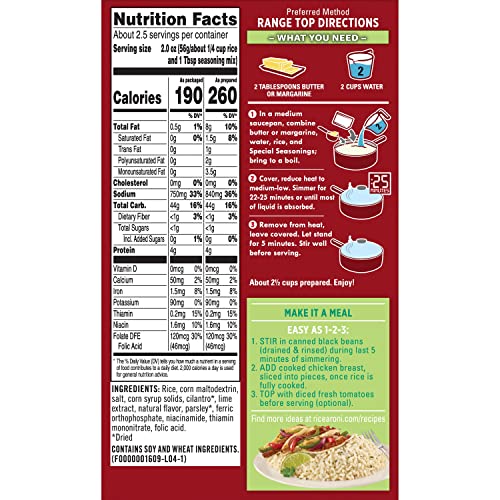 Rice-A-Roni Rice, Cilantro Lime, 5.6 Ounce