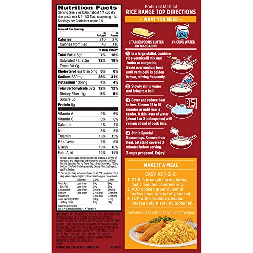 Rice A Roni Rice Mix, Creamy Four Cheese, 6.4 Oz
