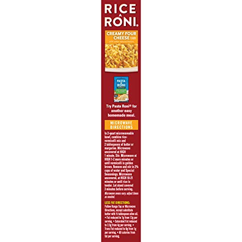 Rice A Roni Rice Mix, Creamy Four Cheese, 6.4 Oz