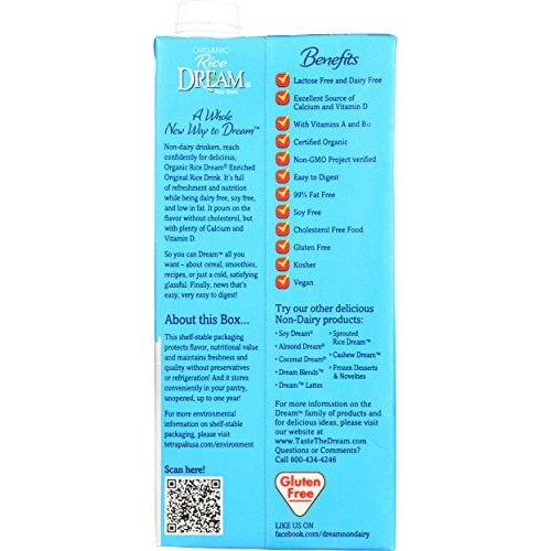 Rice Dream Enriched Original Organic Rice Drink, 32 Fluid Ounce