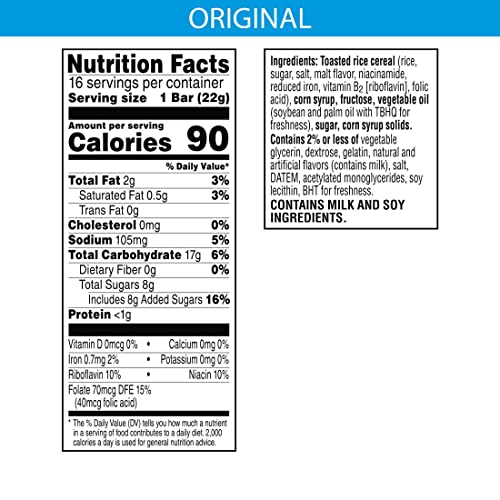 Rice Krispies Treats Marshmallow Snack Bars, Kids Snacks, Lunch