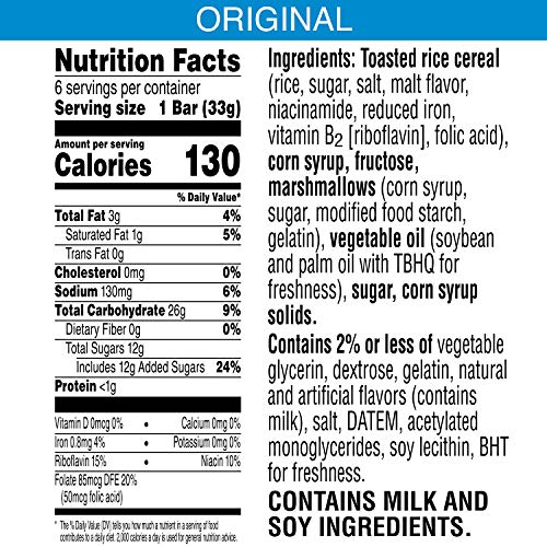 Kelloggs Rice Krispies Treats Homestyle, Crispy Marshmallow Squ