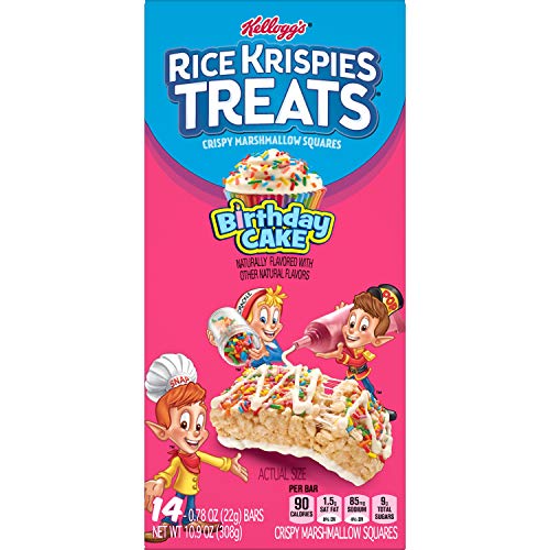 Kelloggs Rice Krispies Treats, Crispy Marshmallow Squares, Birt