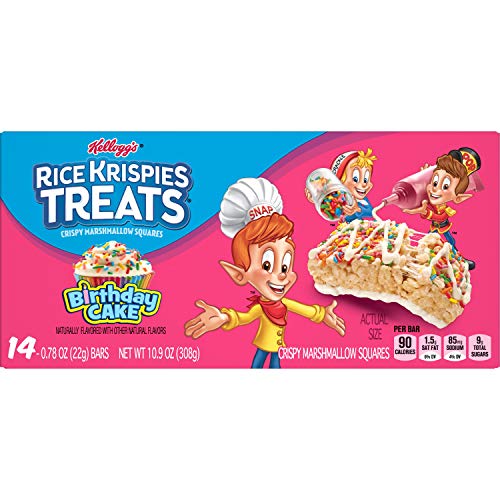 Kelloggs Rice Krispies Treats, Crispy Marshmallow Squares, Birt