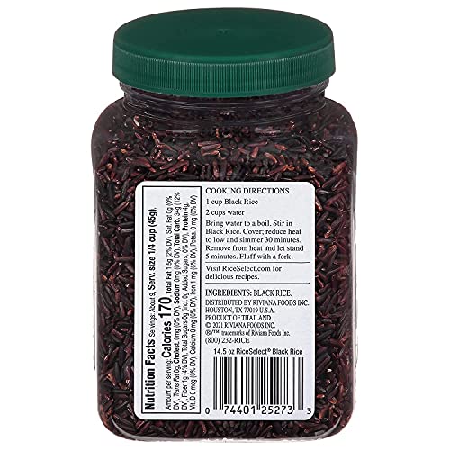 RiceSelect Discoveries Premium Black Rice, Whole Grain, Gluten-F...