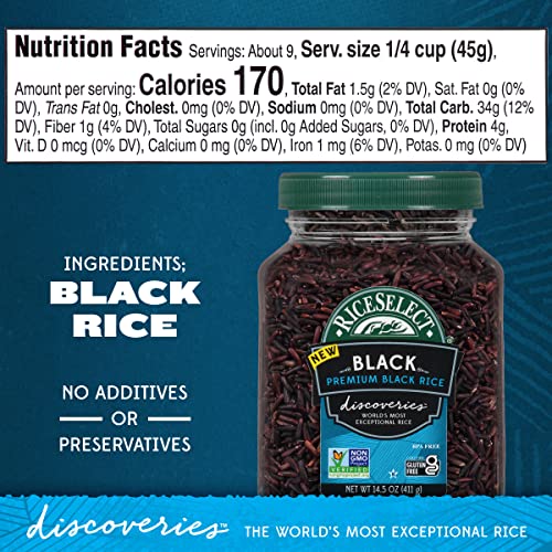 RiceSelect Discoveries Premium Black Rice, Whole Grain, Gluten-F...