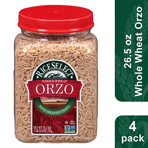 Riceselect Orzo Whole Wheat Pasta, 26.5 Oz Jars Pack Of 4, Mul
