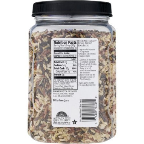 Riceselect Royal Blend, Texmati White, Brown, Wild, And Red Rice