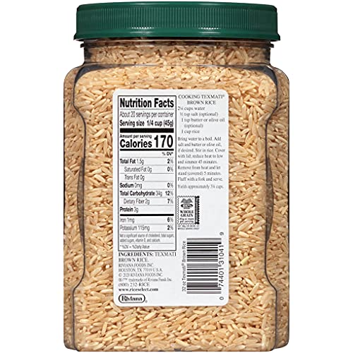 RiceSelect Texmati Brown Rice, Long Grain, Whole Grain, Gluten-F...