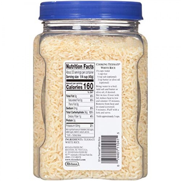 Riceselect Texmati White Rice, Long Grain, Gluten-Free, Non-Gmo,