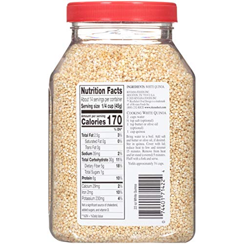 Riceselect White Quinoa, Whole Grain, Gluten-Free, Non-Gmo, 22 O