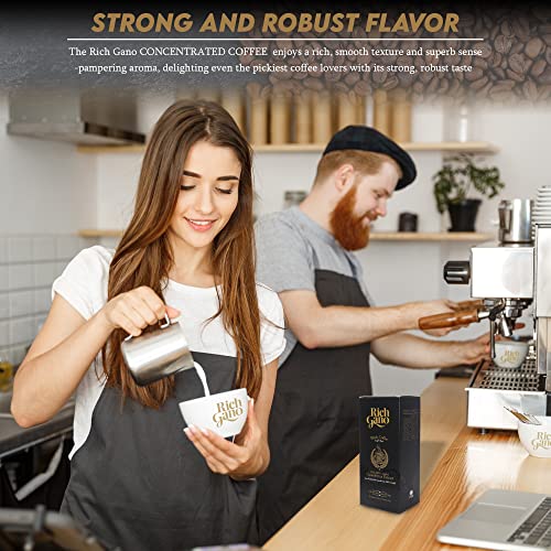 Rich Gano Mushroom Coffee – 60 Sachets Black Coffee with Ganoder...