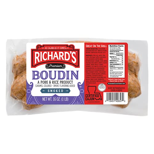 Richards Smoked Boudin Sausage 16oz 3 Pack