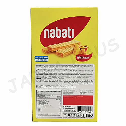 Richeese Nabati Cheese Wafer Snacks - 1 Box 20 Piece X 8G