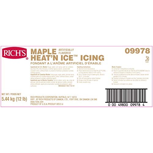 Richs Jw Allen White Donut Icing For Donuts, Rolls &Amp; More, 23 L