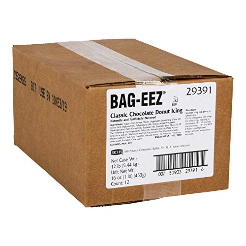 Richs Jw Allen Donut Icing Bag, Chocolate, 192 Oz Pack Of 12