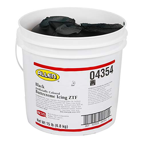 Richs Jw Allen Pre-Whipped Buttrcreme Icing Ztf, Black, 15 Lb