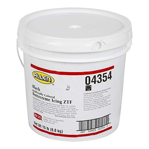 Richs Jw Allen Pre-Whipped Buttrcreme Icing Ztf, Black, 15 Lb