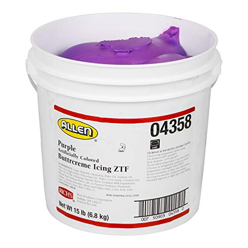 Richs Jw Allen Pre-Whipped Buttrcreme Icing Ztf, Purple, 15 Lb