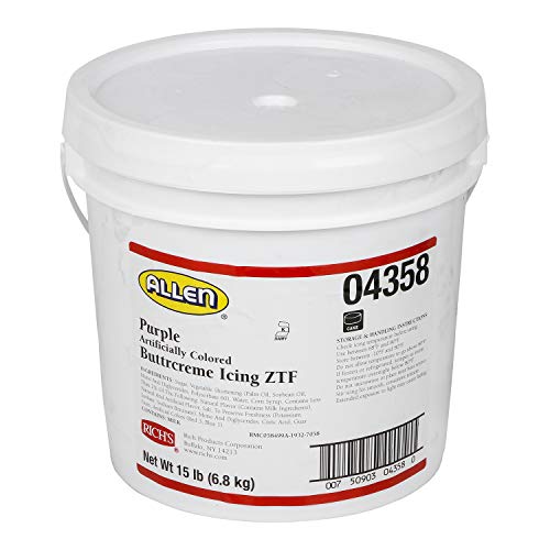 Richs Jw Allen Pre-Whipped Buttrcreme Icing Ztf, Purple, 15 Lb