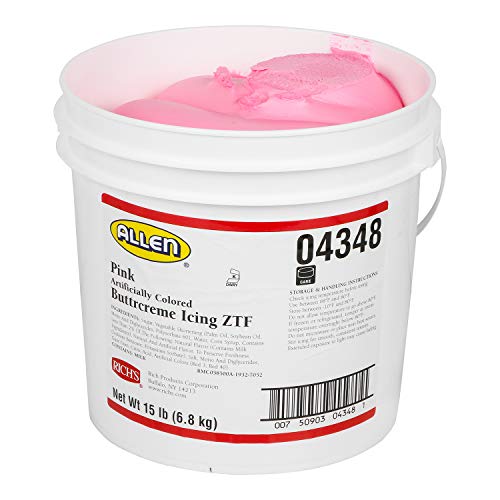 Richs JW Allen Pre-Whipped Icing ZTF, Pink, Buttercream, 240 Ounce