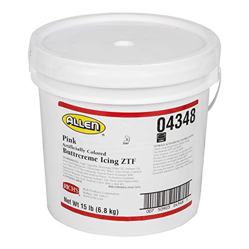 Richs JW Allen Pre-Whipped Icing ZTF, Pink, Buttercream, 240 Ounce