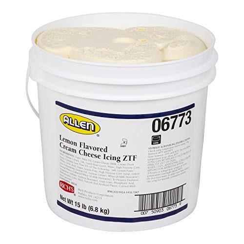 Richs Lemon Flavored Icing, Pail, Cream Cheese 240 Ounce